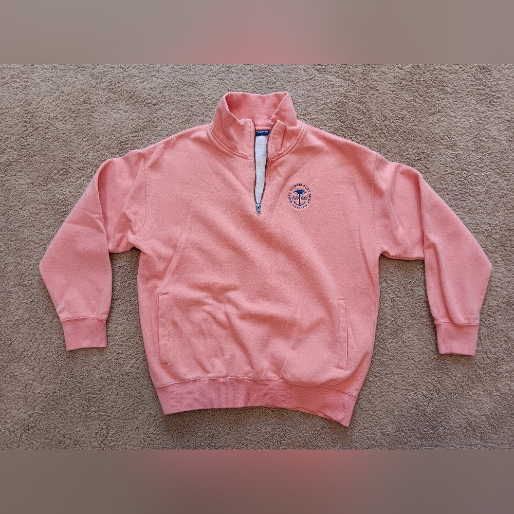 (🌻2/$9) Coral Quarter-Zip Sweater